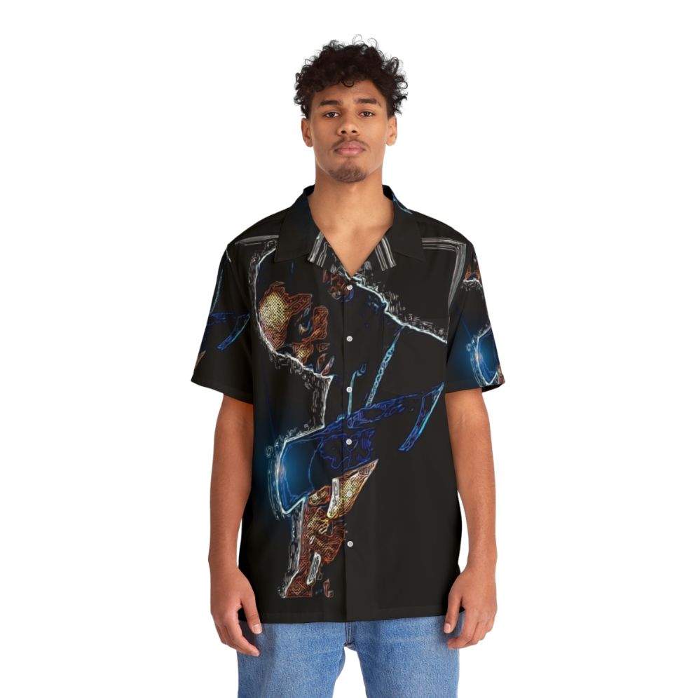 Brotha Lynch Hung Hawaiian Shirt with Tropical Print - People Front