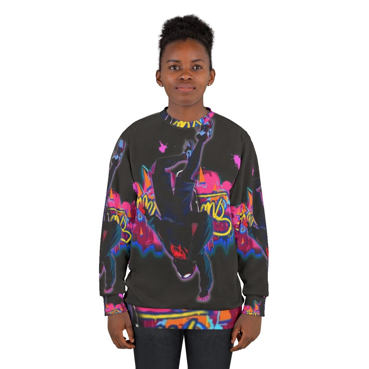 Expectations Miles Morales Free Falling Spiderman Sweatshirt - women