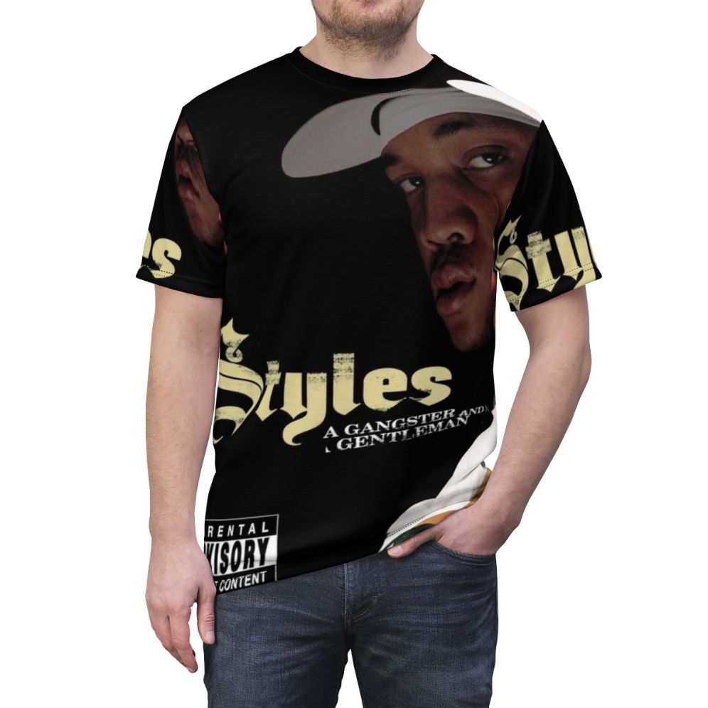 Styles P Inspired Hip Hop T-Shirt Featuring A Gangster and a Gentleman Design - men front