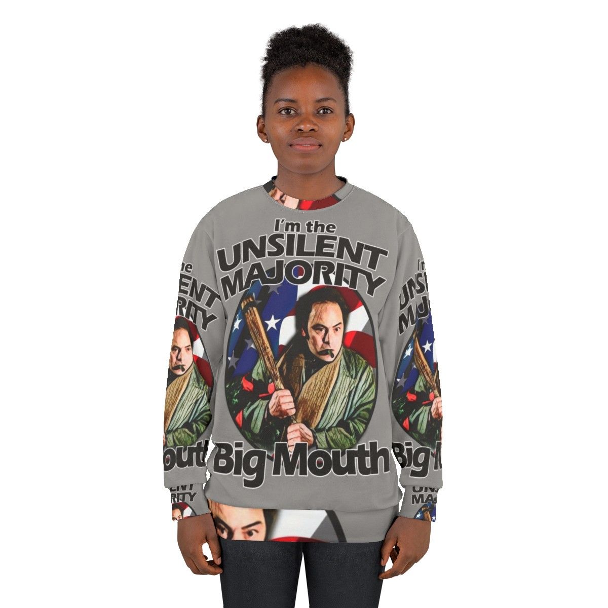 "Unsilent Majority Big Mouth Rocky Movie Sweatshirt" - women