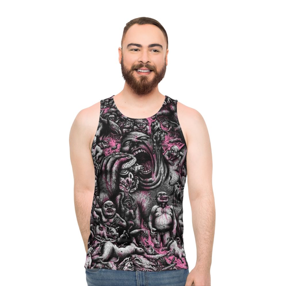 Bloody Horror Skull Unisex Tank Top - men