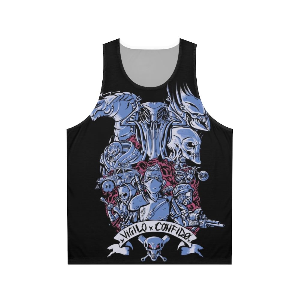 Tactical futuristic unisex tank top with XCOM inspired design