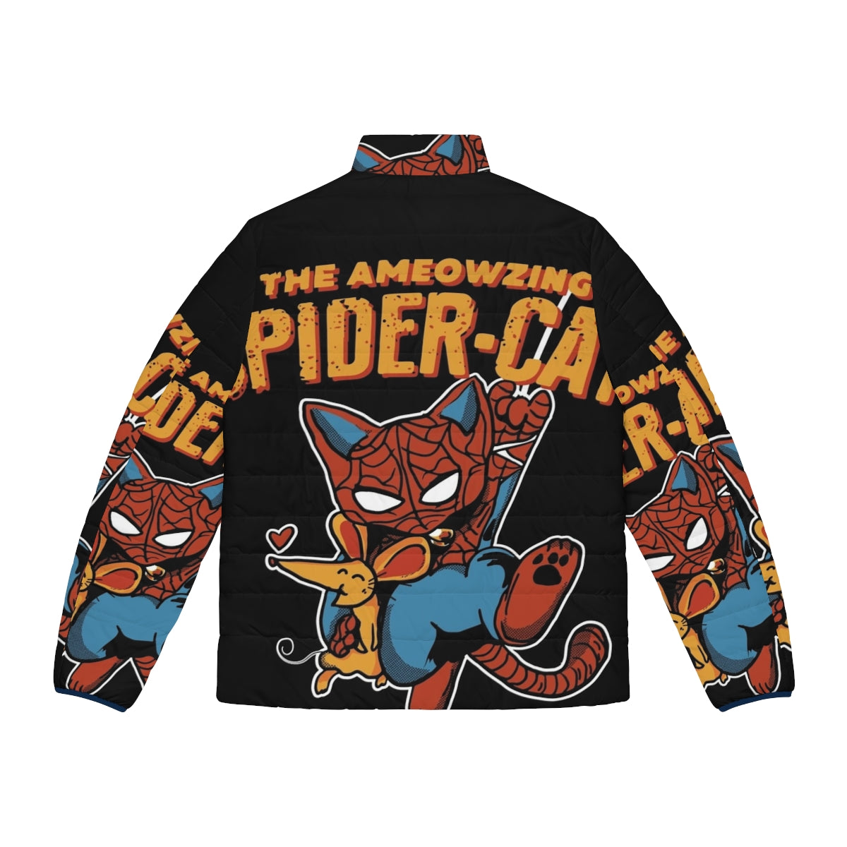 Puffer jacket featuring a mouse rescue design - Back