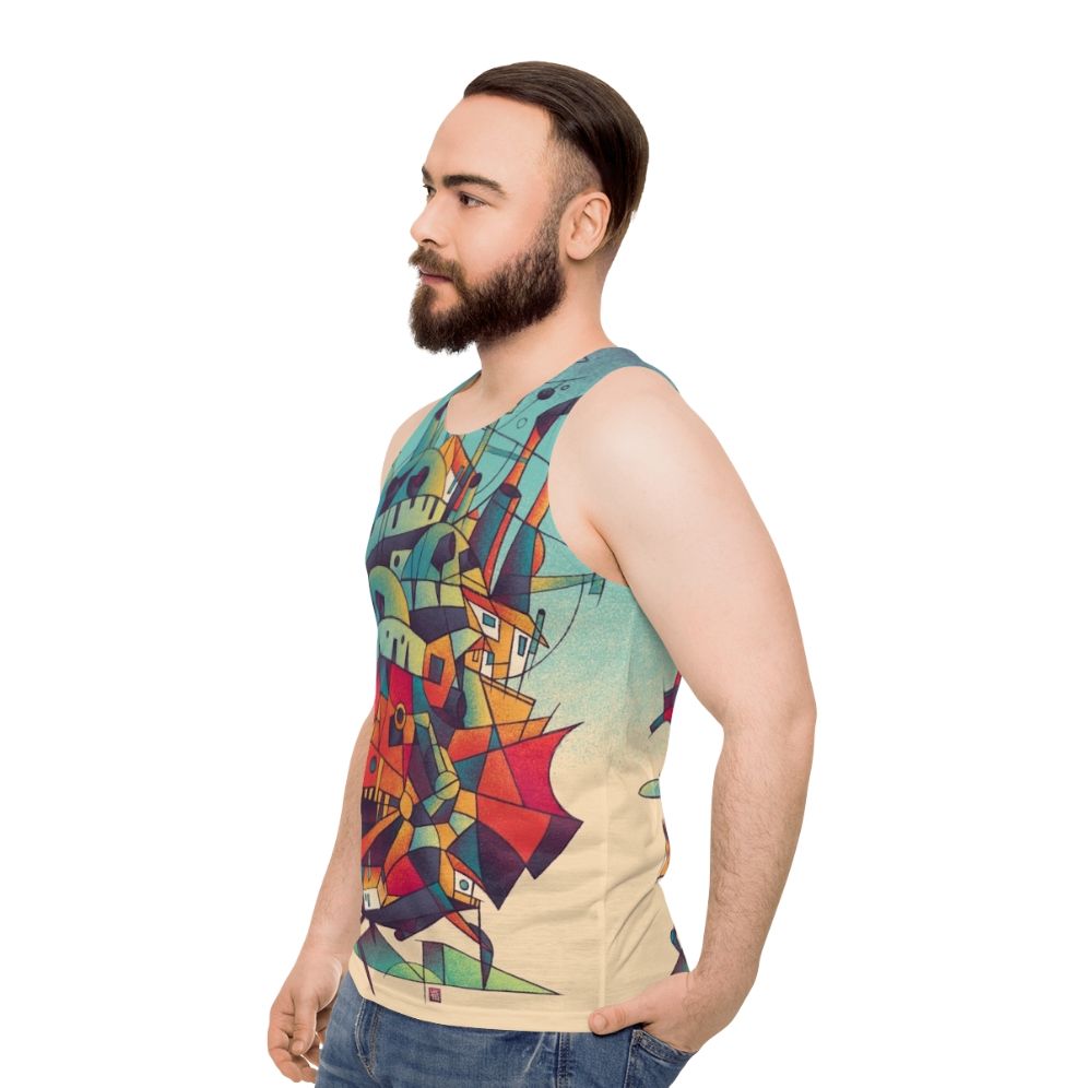 Howl's Moving Castle Anime Inspired Unisex Tank Top - men side