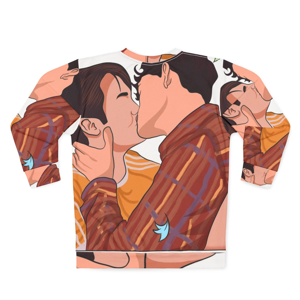 Heartstopper Nick and Charlie Kissing Sweatshirt - Back