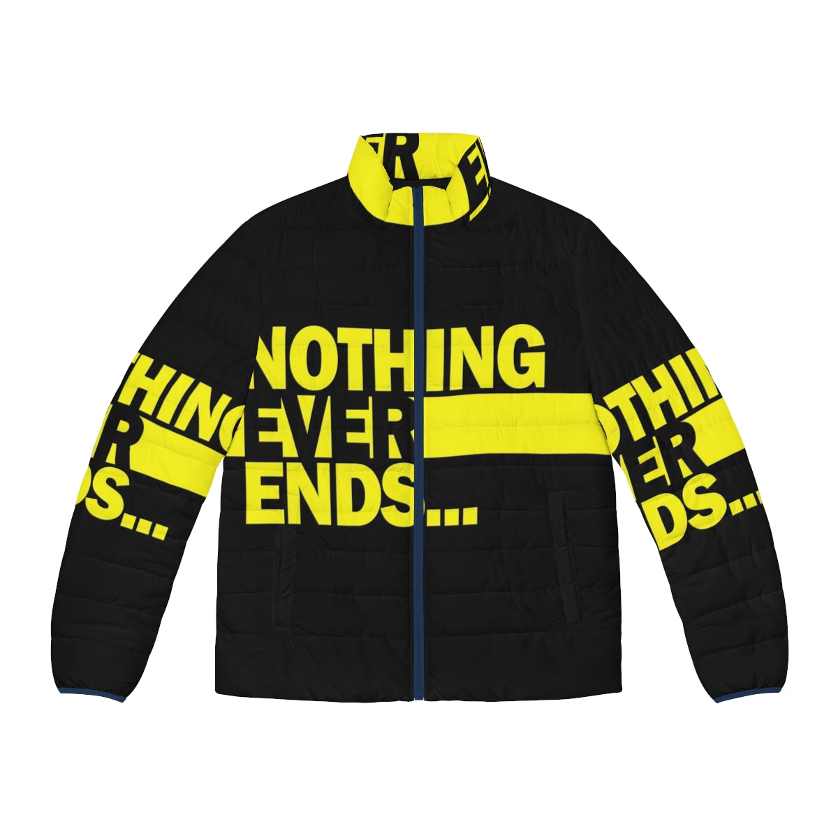 Watchmen Ozymandias Rorscharch "Nothing Ever Ends" puffer jacket