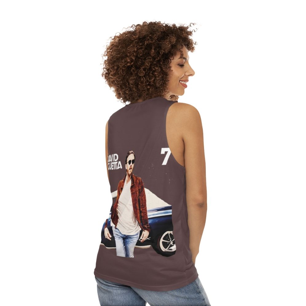 David Guetta Unisex Dance Music Tank Top - women back