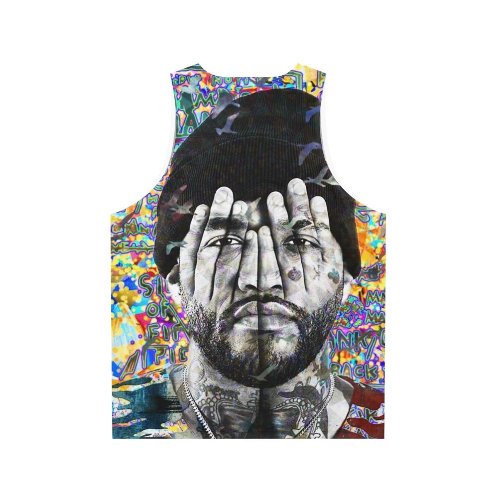 Joyner Lucas Portrait Graphic Unisex Tank Top - Back