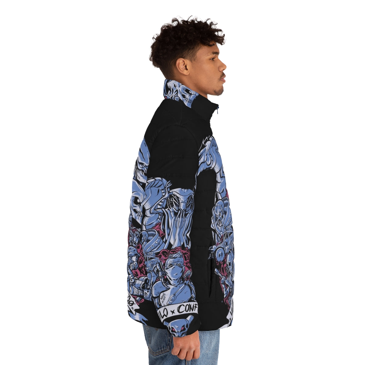 Vigilo Confido Puffer Jacket with XCOM and post-apocalyptic inspired design - men side right