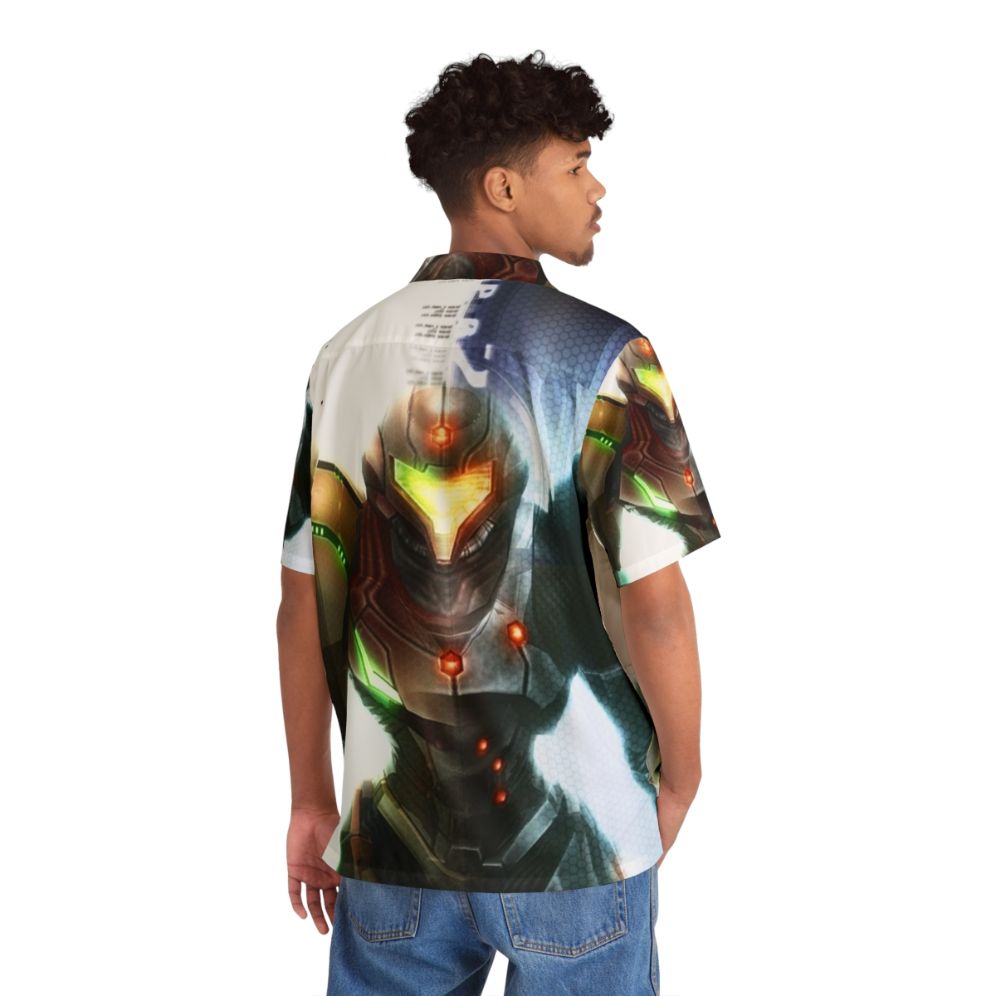 Metroid Zero Mission-inspired Hawaiian shirt - People Back