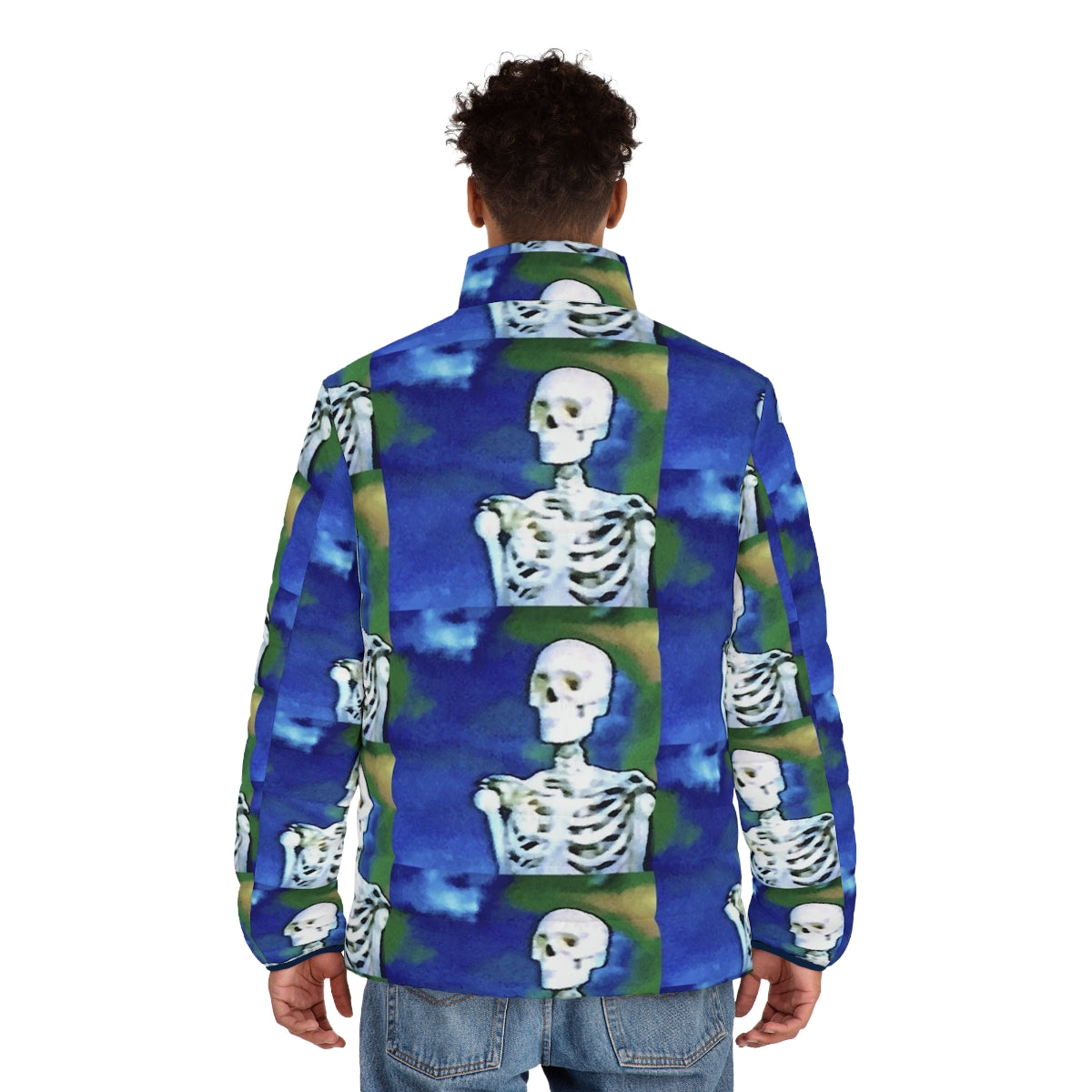 Bones Sesh Unrendered Album Rap Puffer Jacket - men back