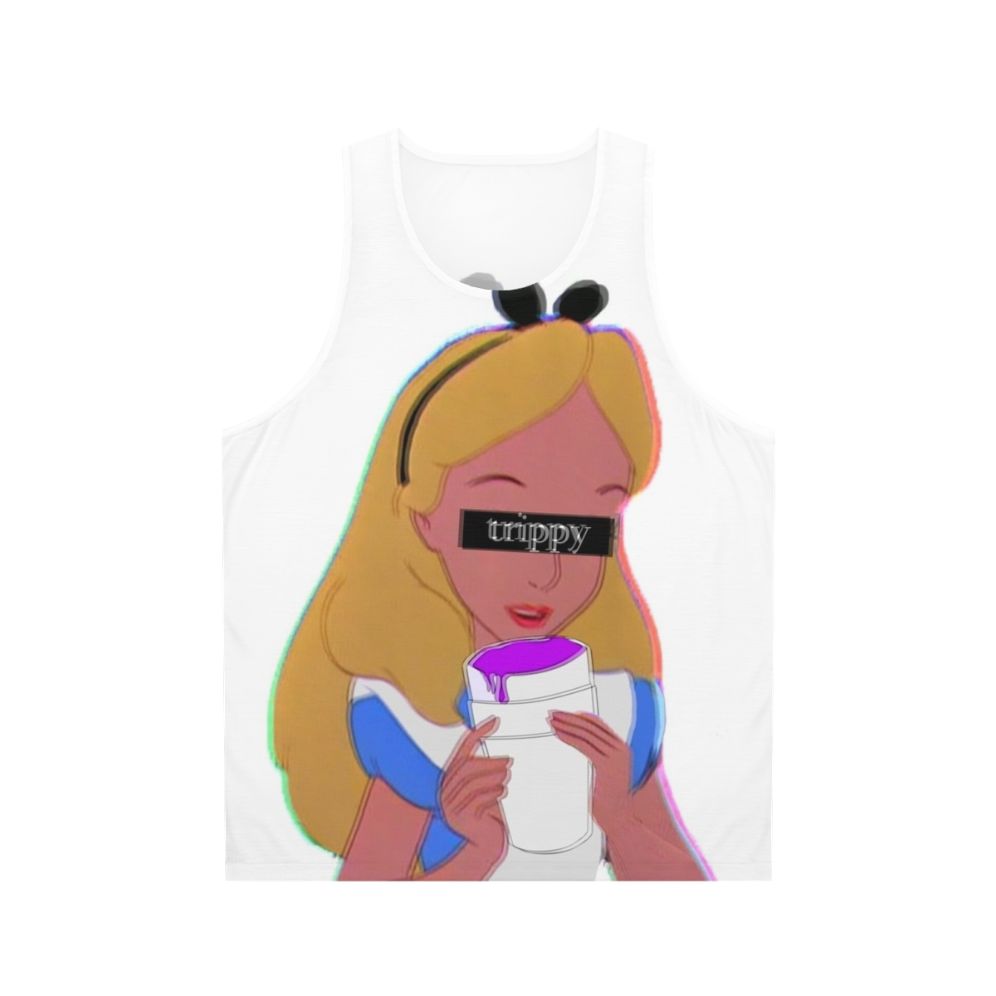 Trippy Alice in Wonderland inspired unisex tank top