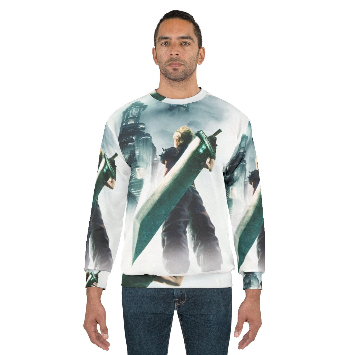 Final Fantasy 7 Remake Sweatshirt featuring Cloud, Sephiroth, and Midgar - men