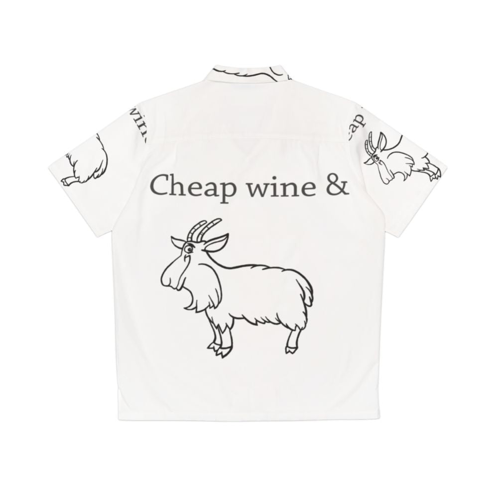 Funny cheap Hawaiian shirt with a three-legged goat design - Back