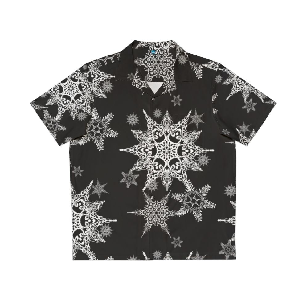 Skull Snowflake Gothic Holiday Hawaiian Shirt