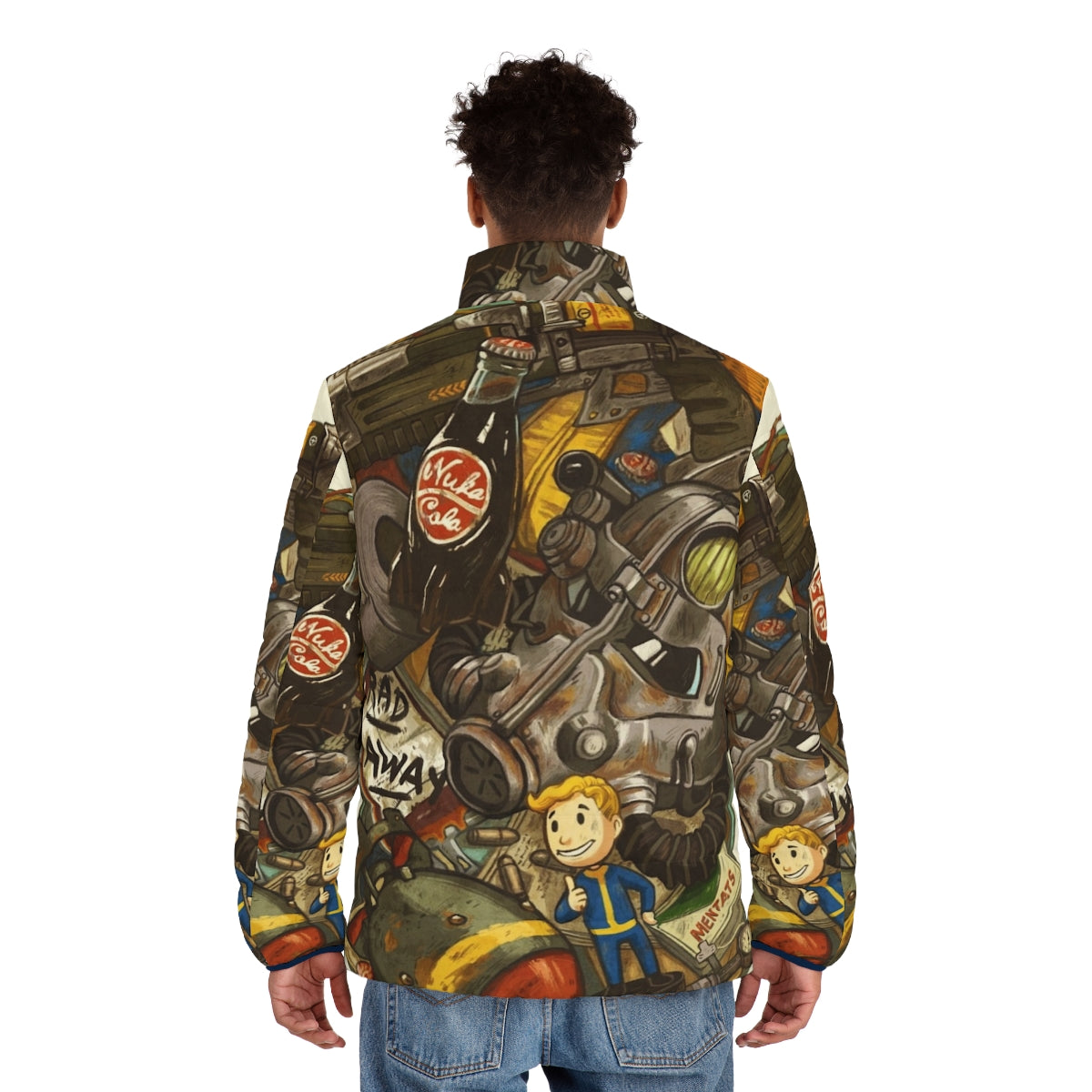 Wasteland Puffer Jacket with Fallout-inspired design - men back