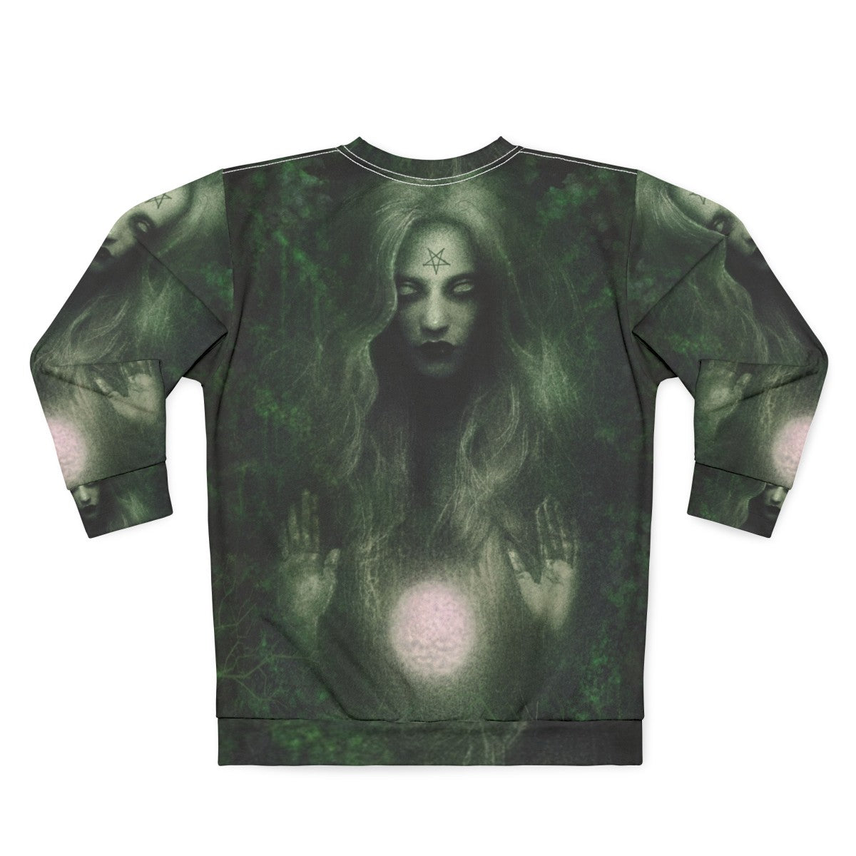 Forest Witch Sweatshirt with Enchanting Witchcraft and Nature Inspired Design - Back