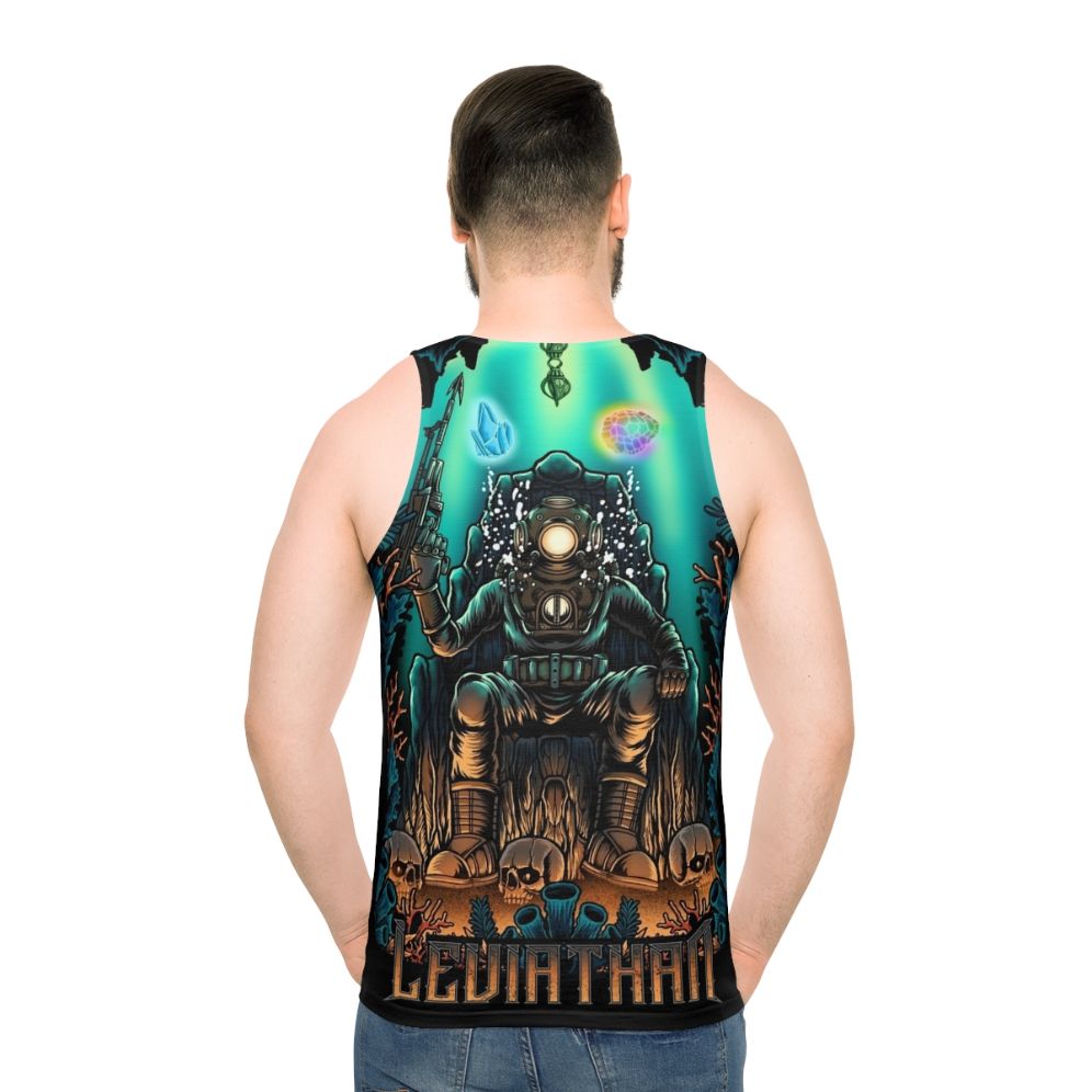 Leviathan diver unisex custom tank top - men back