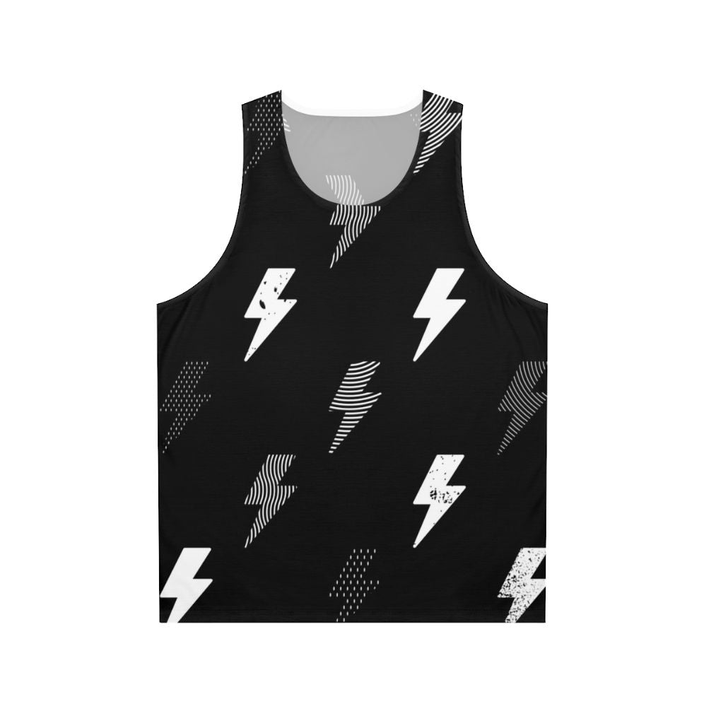 Unisex geometric thunder pattern tank top