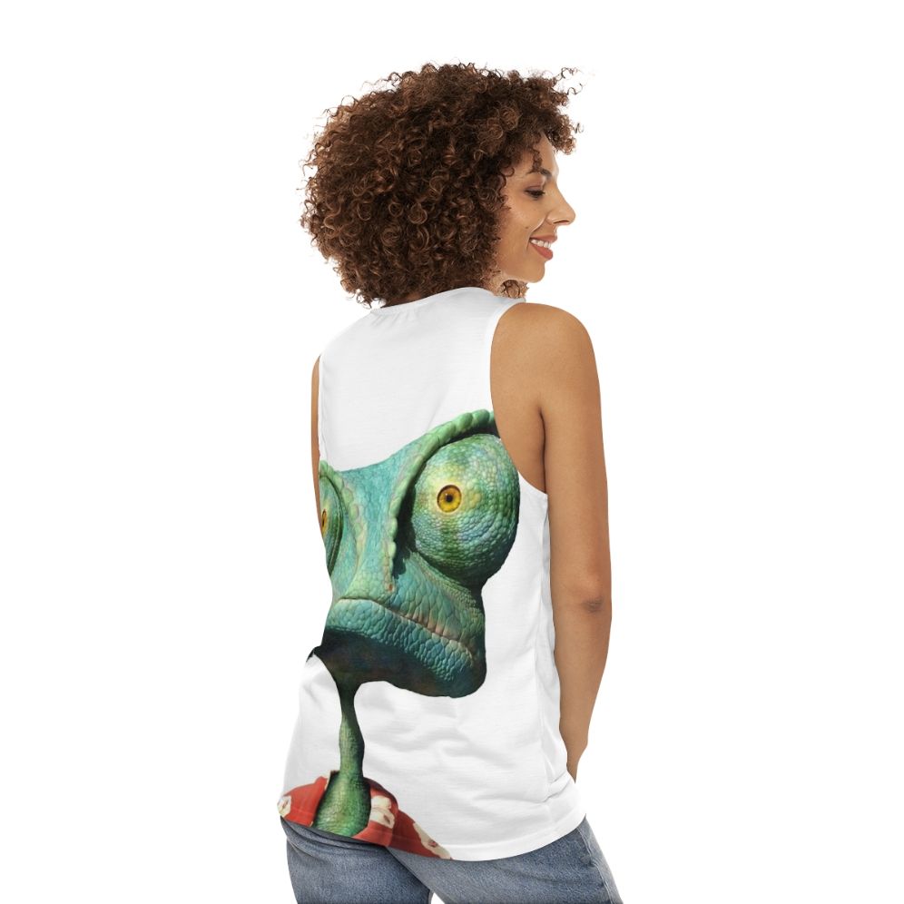 Rango Unisex Cartoon Movie Chameleon Tank Top - women back