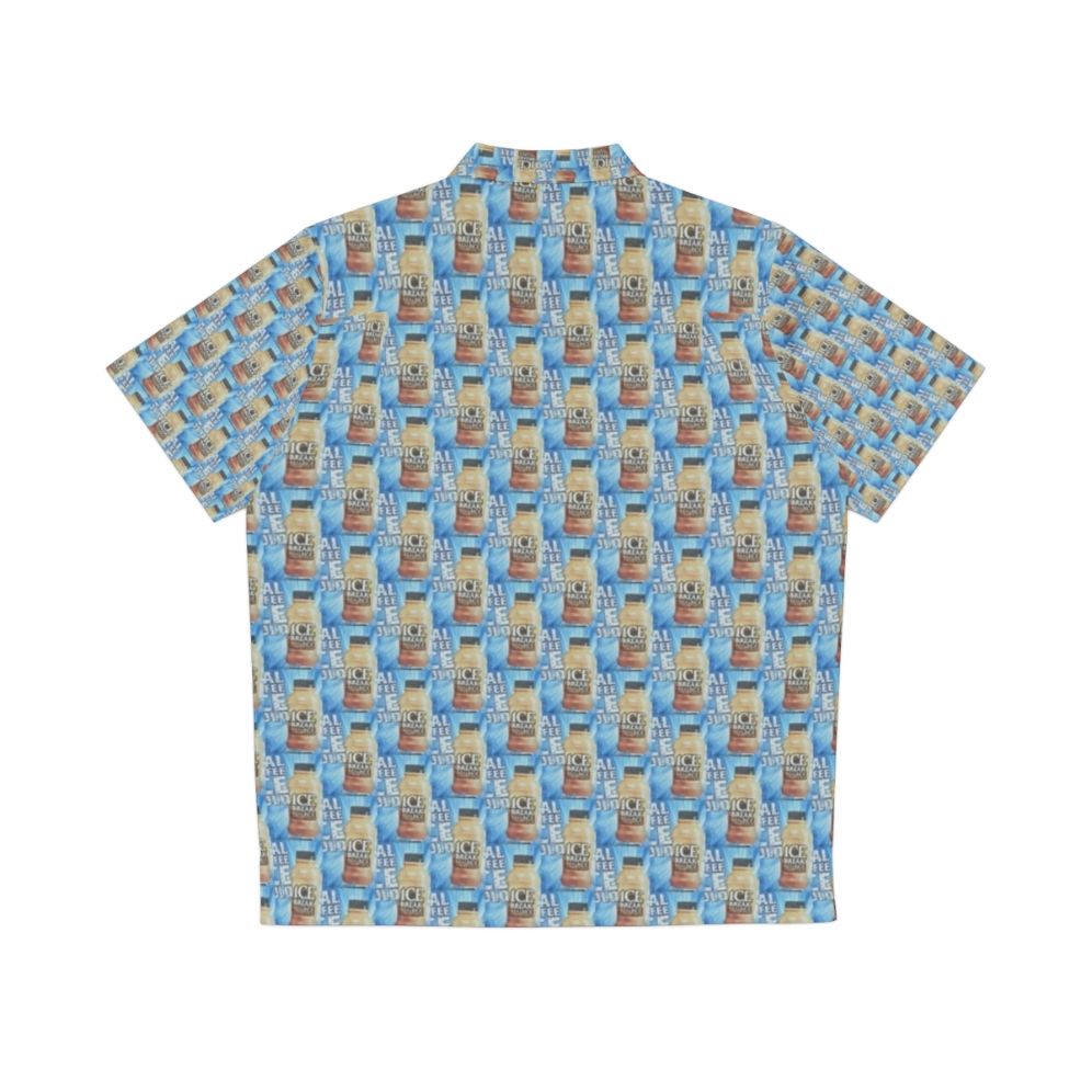 Refreshing Hawaiian shirt with iced coffee pattern - Back