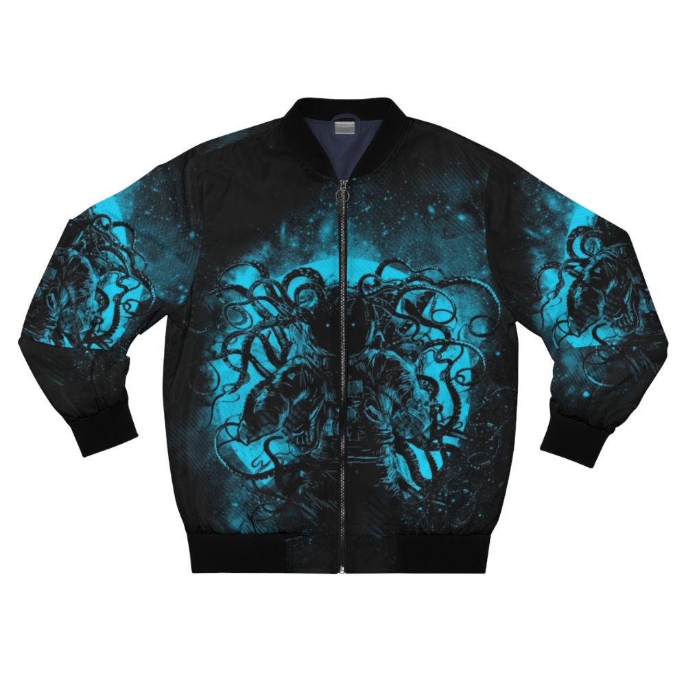 Cosmic Horror Bomber Jacket - A Space Themed Bomber Jacket with Octopus and Tentacle Motifs