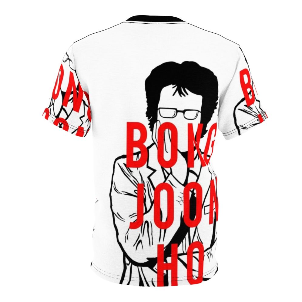 T-shirt featuring the name and filmography of acclaimed Korean director Bong Joon-ho - Back