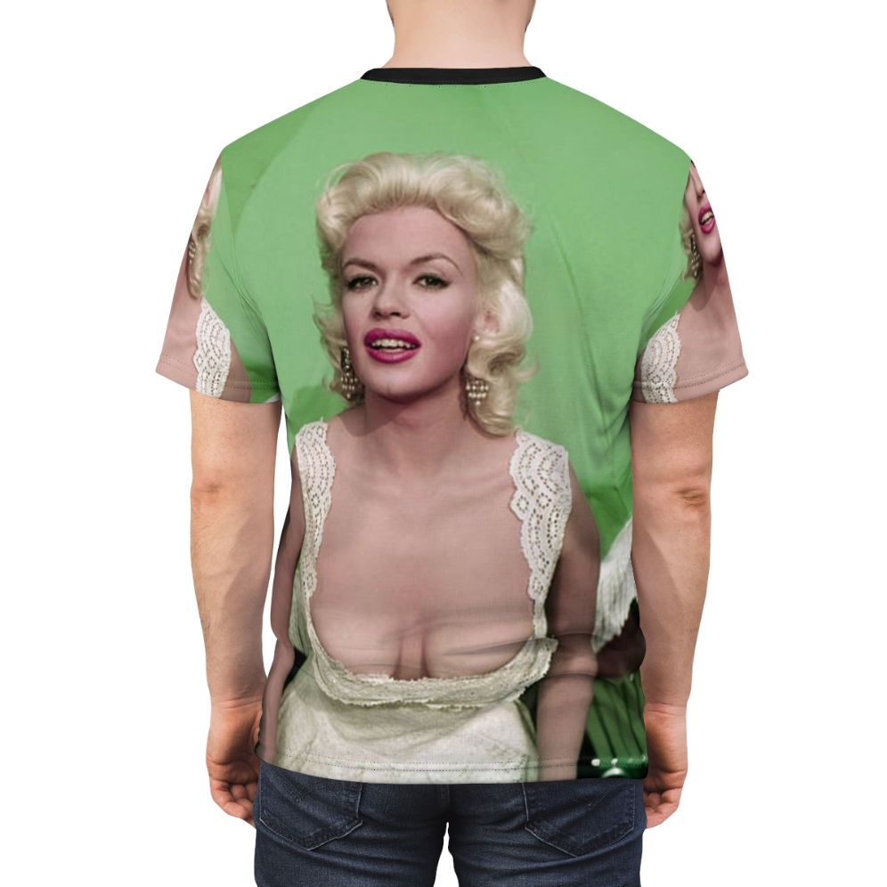 Vintage-inspired Jayne Mansfield t-shirt featuring the classic Hollywood actress - men back