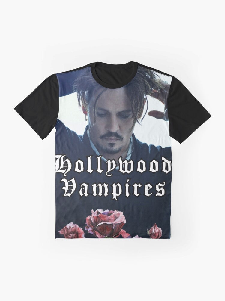 Hollywood Deep Vampires 2021 Tour Graphic T-Shirt featuring the band's logo and tour details - Flat lay