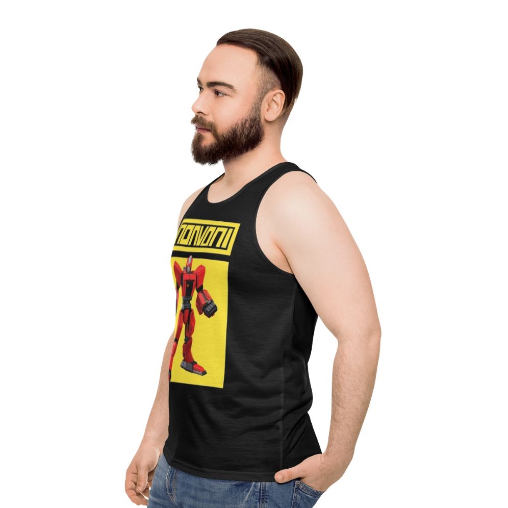 Anime robot hero unisex tank top - men side