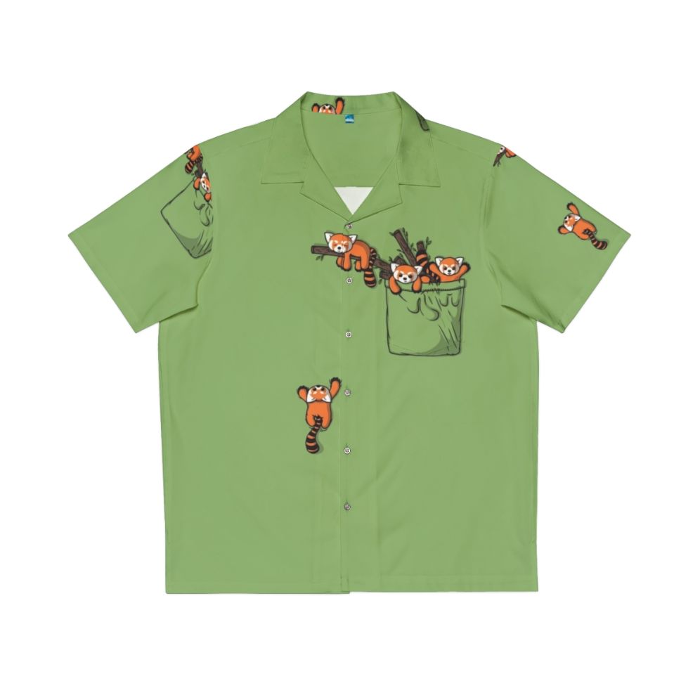 Red panda Hawaiian shirt for children