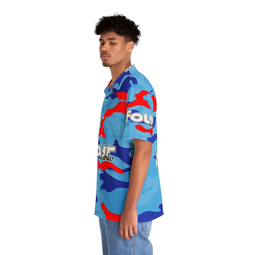 Blue Razz Camo 4Loko Hawaiian Shirt - People Left