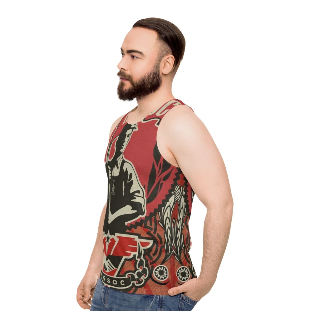 Unisex 1984 Ingsoc Propaganda Tank Top - men side