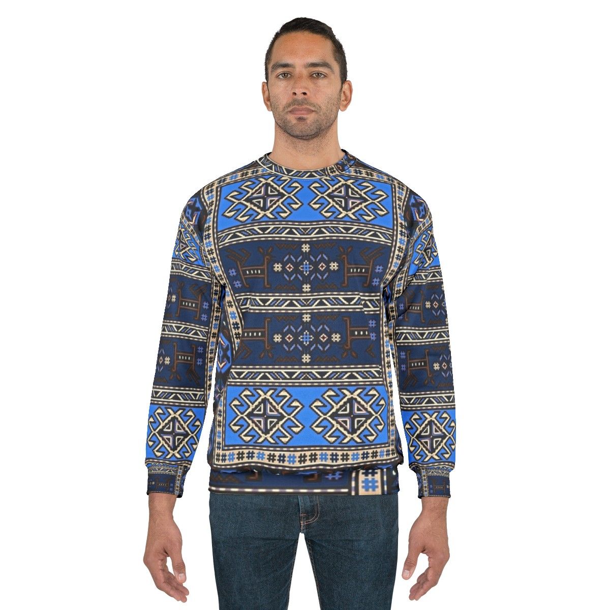 Authentic Armenian art pattern sweatshirt - men