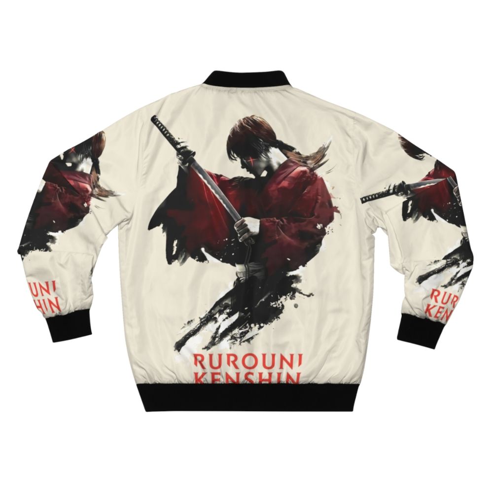 Himura Kenshin, the Battosai, from the anime Rurouni Kenshin, depicted on a bomber jacket - Back