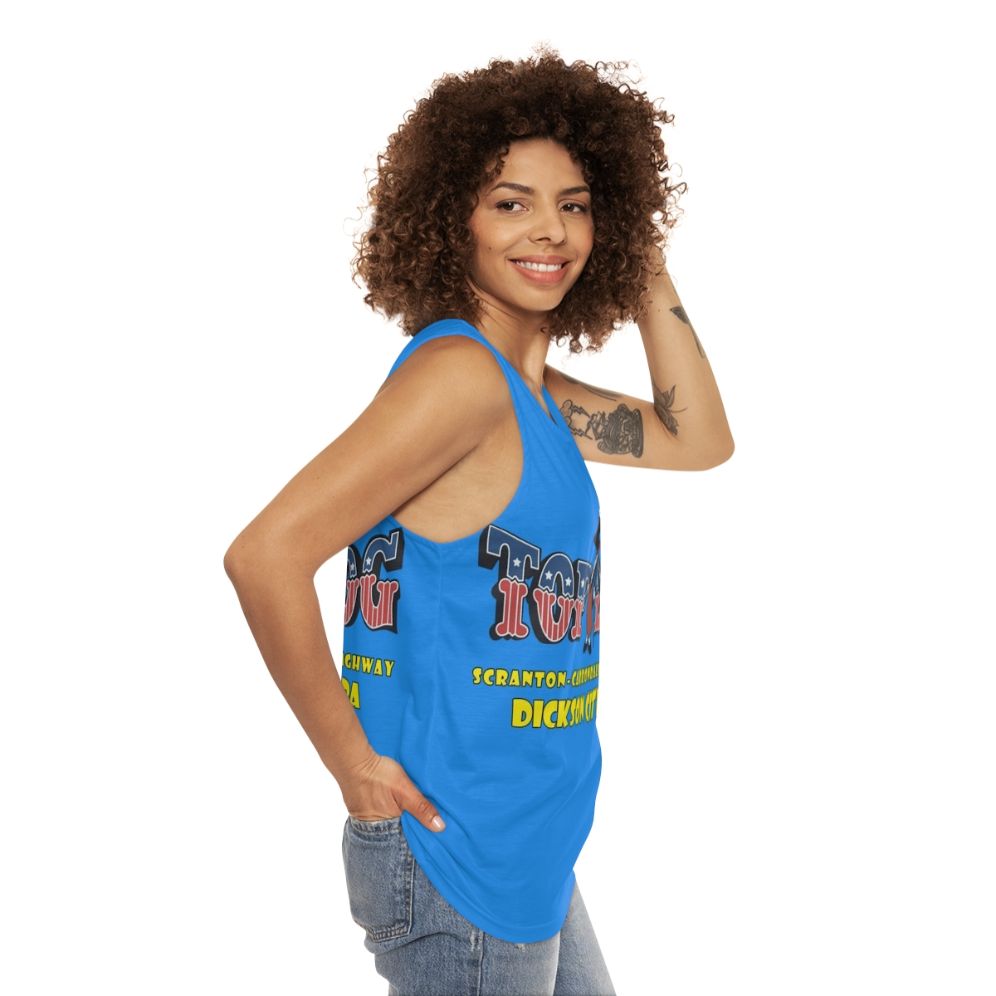 Top Dog Arcade Dickson City Unisex Tank Top - women side