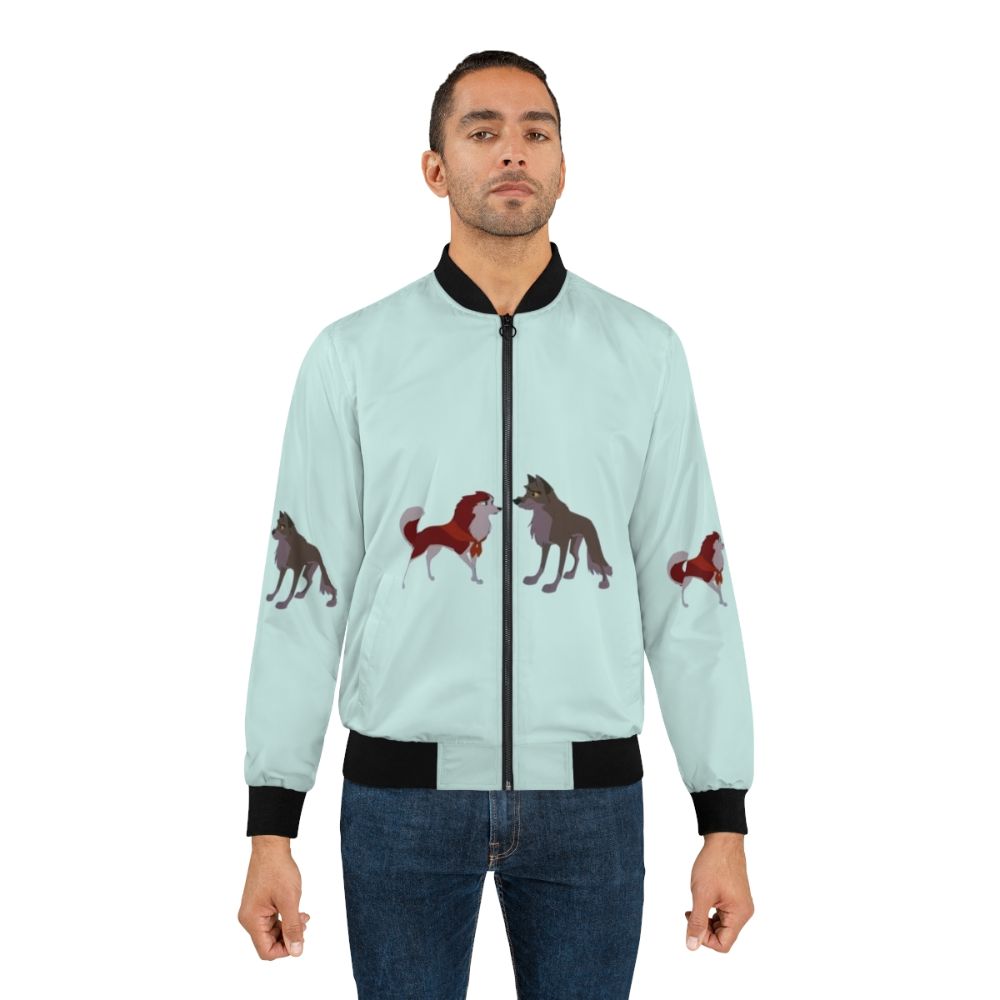 Balto and Jenna Inspired Bomber Jacket with Wolves and Dogs - Lifestyle