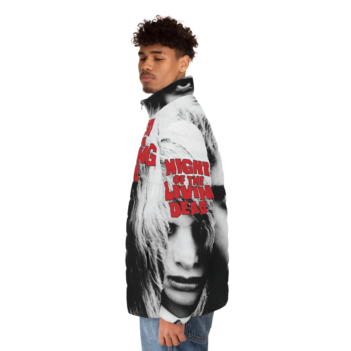 Night of the Living Dead Zombie Girl Puffer Jacket - men side left