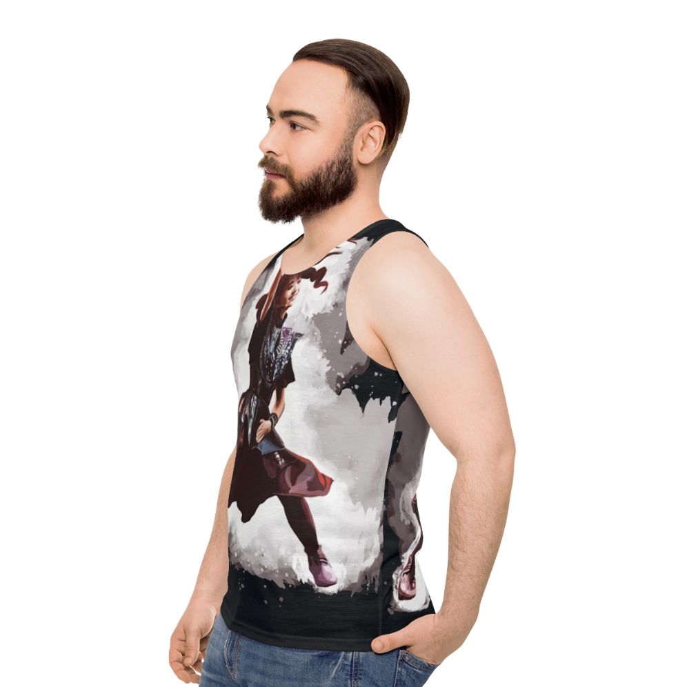 Kawaii unisex tank top with anime and j-pop inspired design - men side