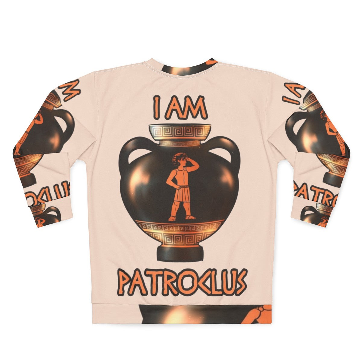 Patroclus and Achilles Greek Mythology Sweatshirt - Back