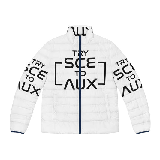 Vintage-inspired SCE to AUX Puffer Jacket for space exploration enthusiasts