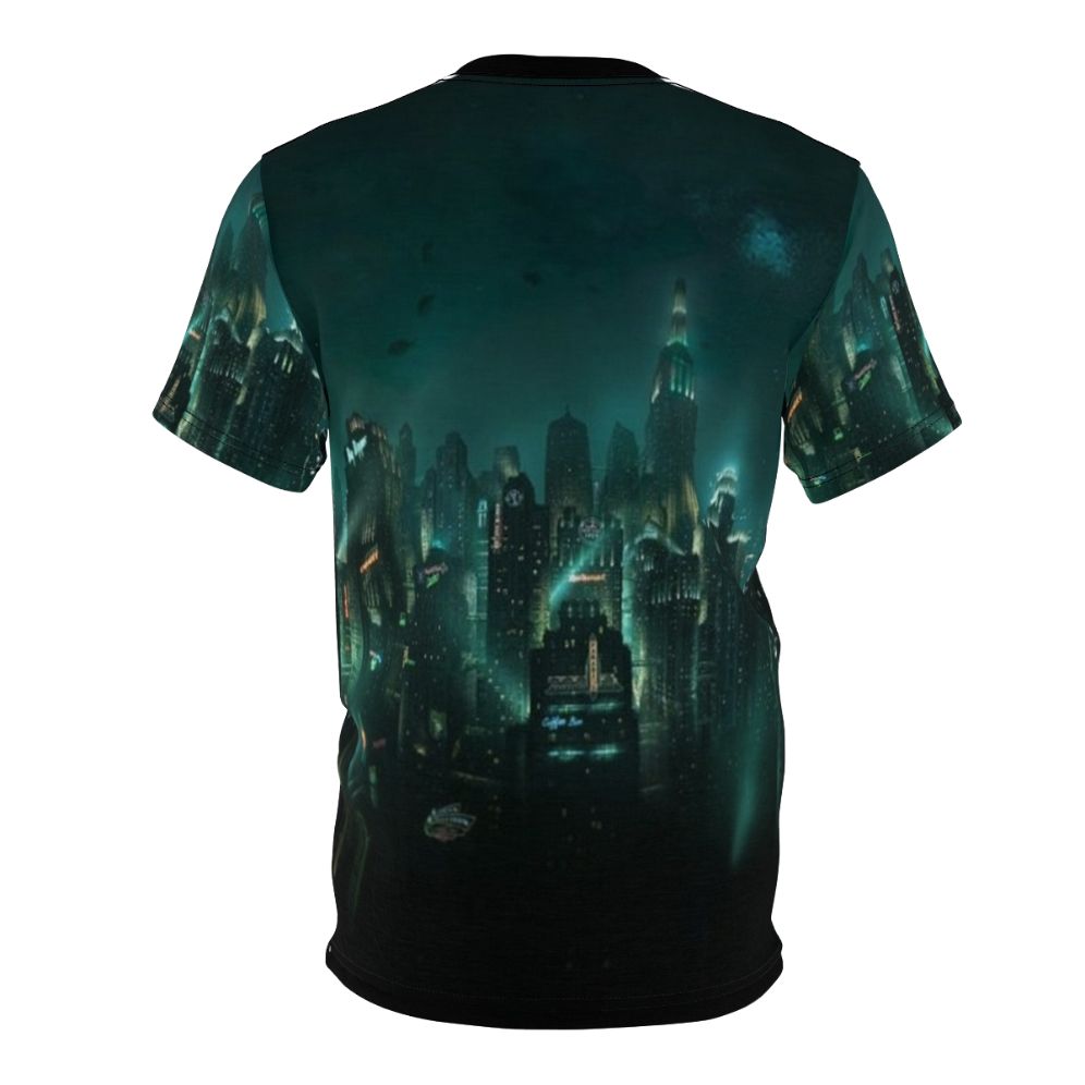 Bioshock-inspired t-shirt featuring the underwater city of Rapture - Back