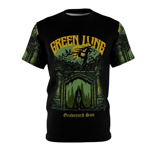 Green Lung Graveyard Sun Doom Metal T-shirt Design