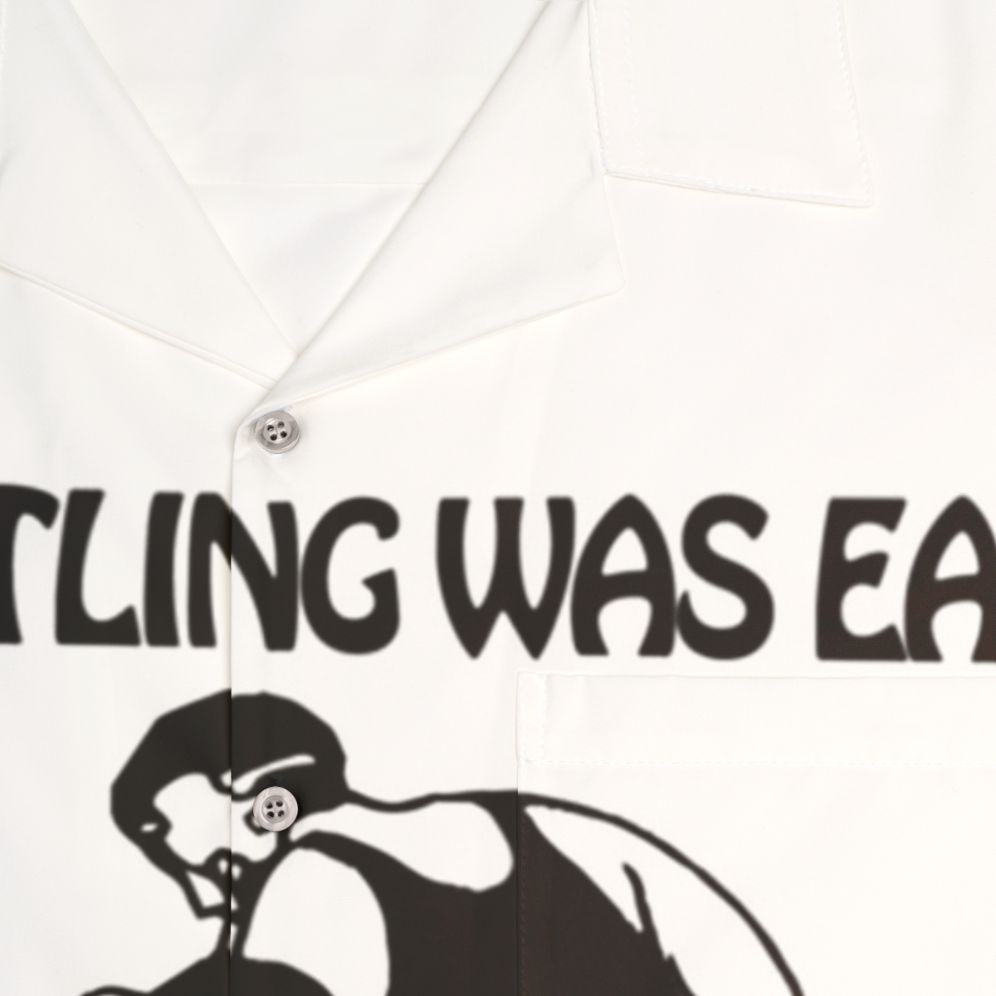 If Wrestling Was Easy Brazilian Jiu Jitsu Hawaiian Shirt - Detail