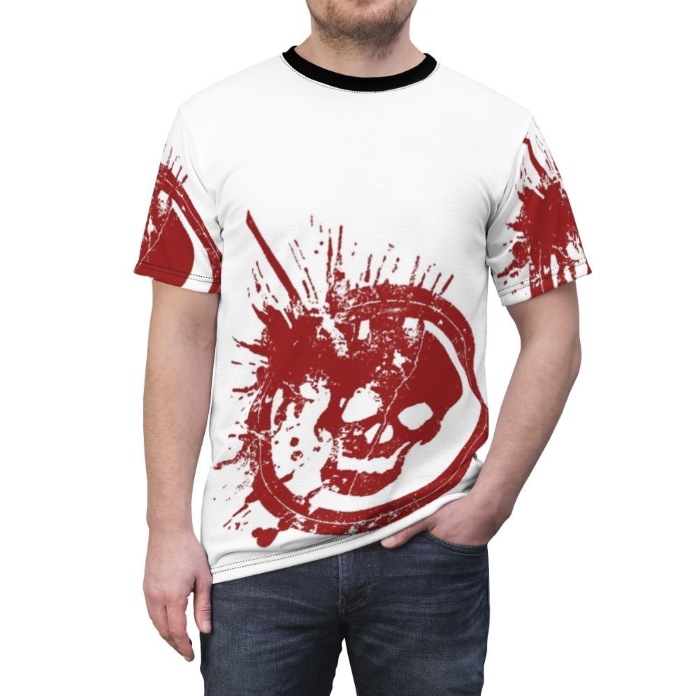 Leon Kuwata Skull Anime T-Shirt | Danganronpa Inspired Apparel - men front