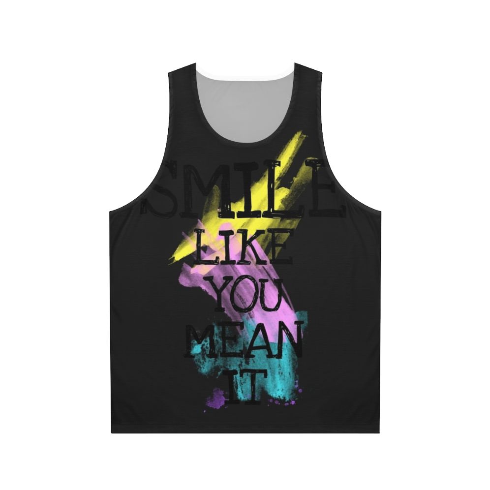 Unisex tank top with "Smile Like" design