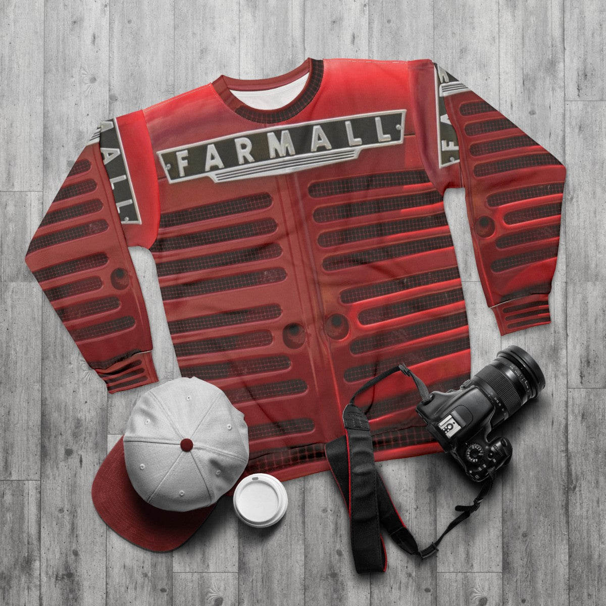 Vintage tractor grill design sweatshirt - flat lay