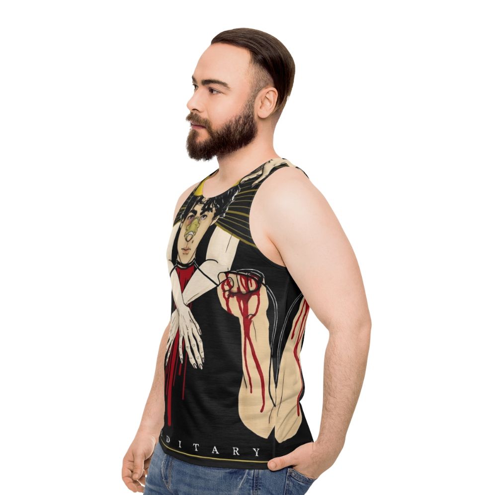 Hereditary horror movie unisex tank top - men side