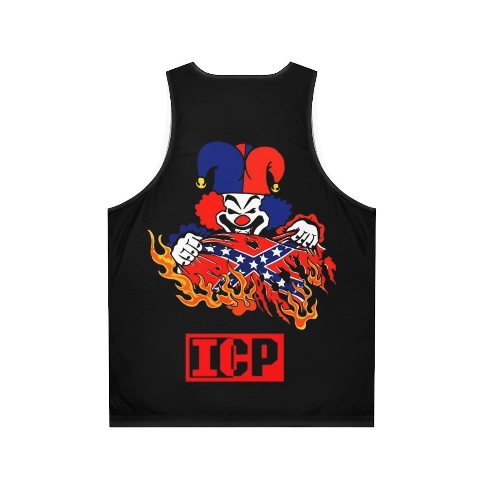 Psychopathic Vault Rebel Flag Unisex Tank Top with Colorful, Retro, and Animal Print Designs - Back