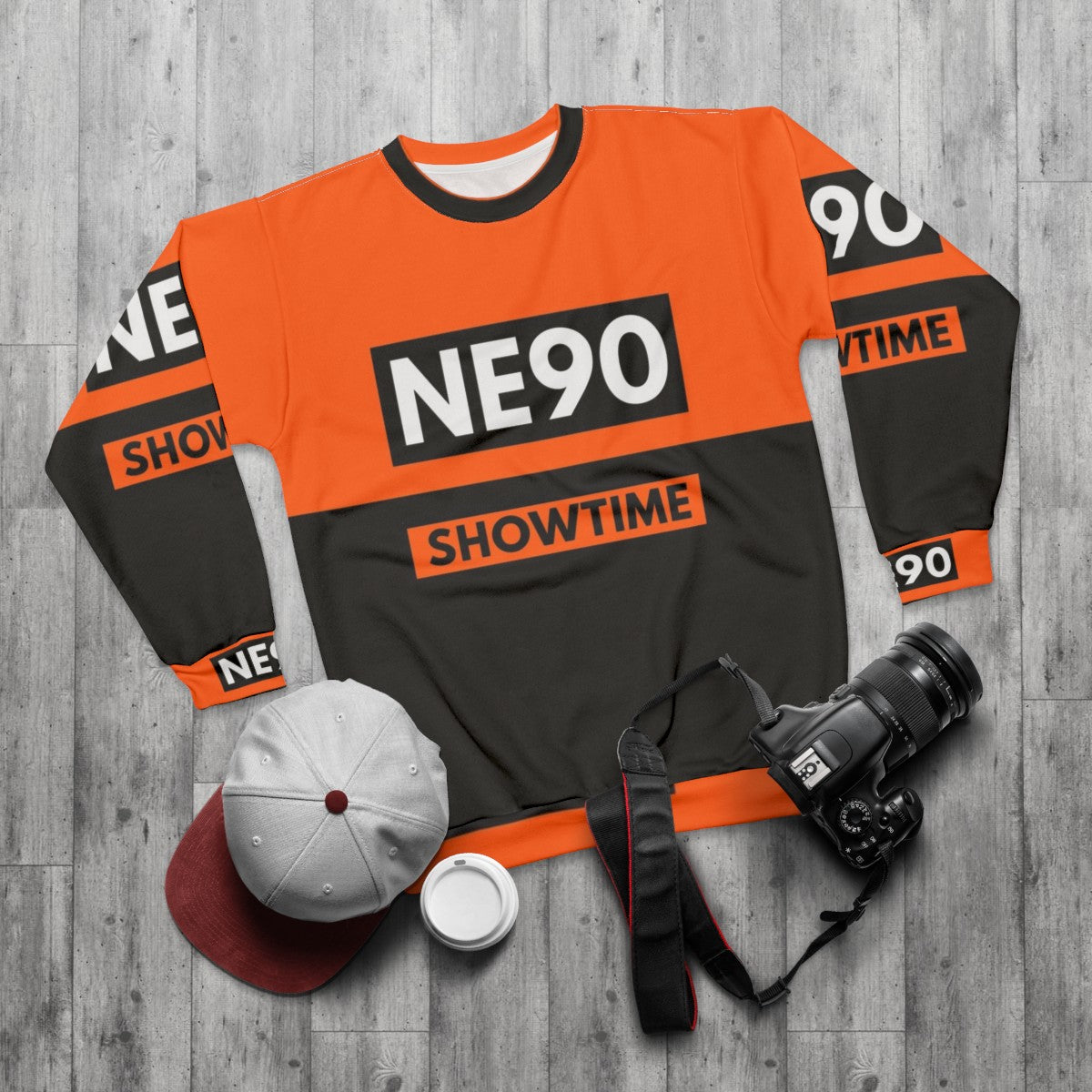 Nitzer Ebb Showtime Electronic Music Sweatshirt - flat lay